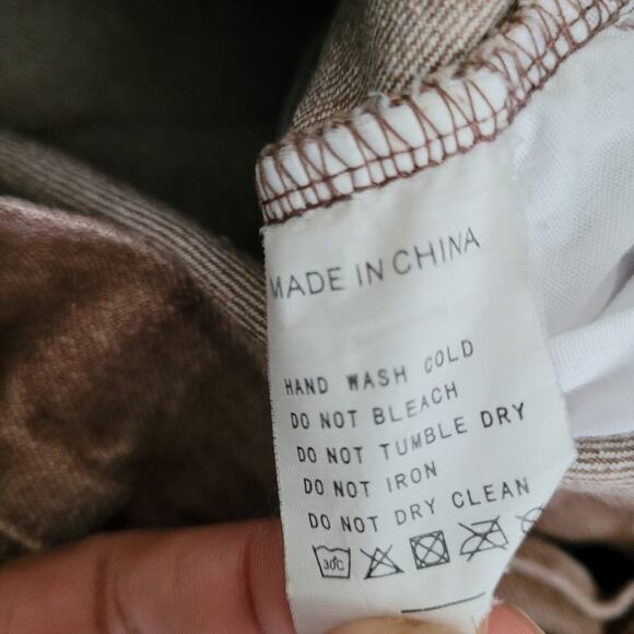 Vintage Fair Focus Japanese Men's Straight Jeans Size M Brown Double Skull - Picture 7 of 11